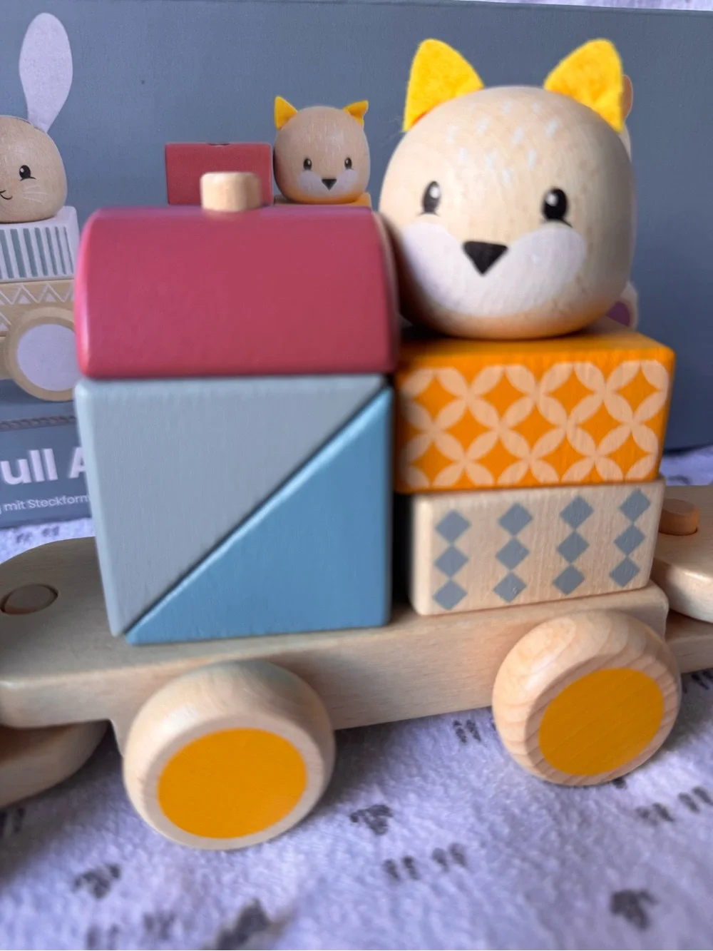 BIGJIG TOYS- Bloomingdale’s Wooden Pull-Along Activity Train - Multicolor